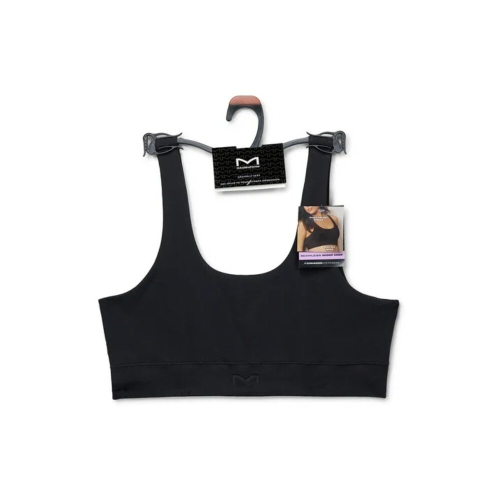 Maidenform Seamless Scoop Crop Wireless Bra Black MBW107 XL New